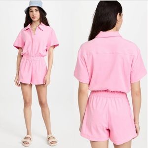 Good American Pink Terry Romper
